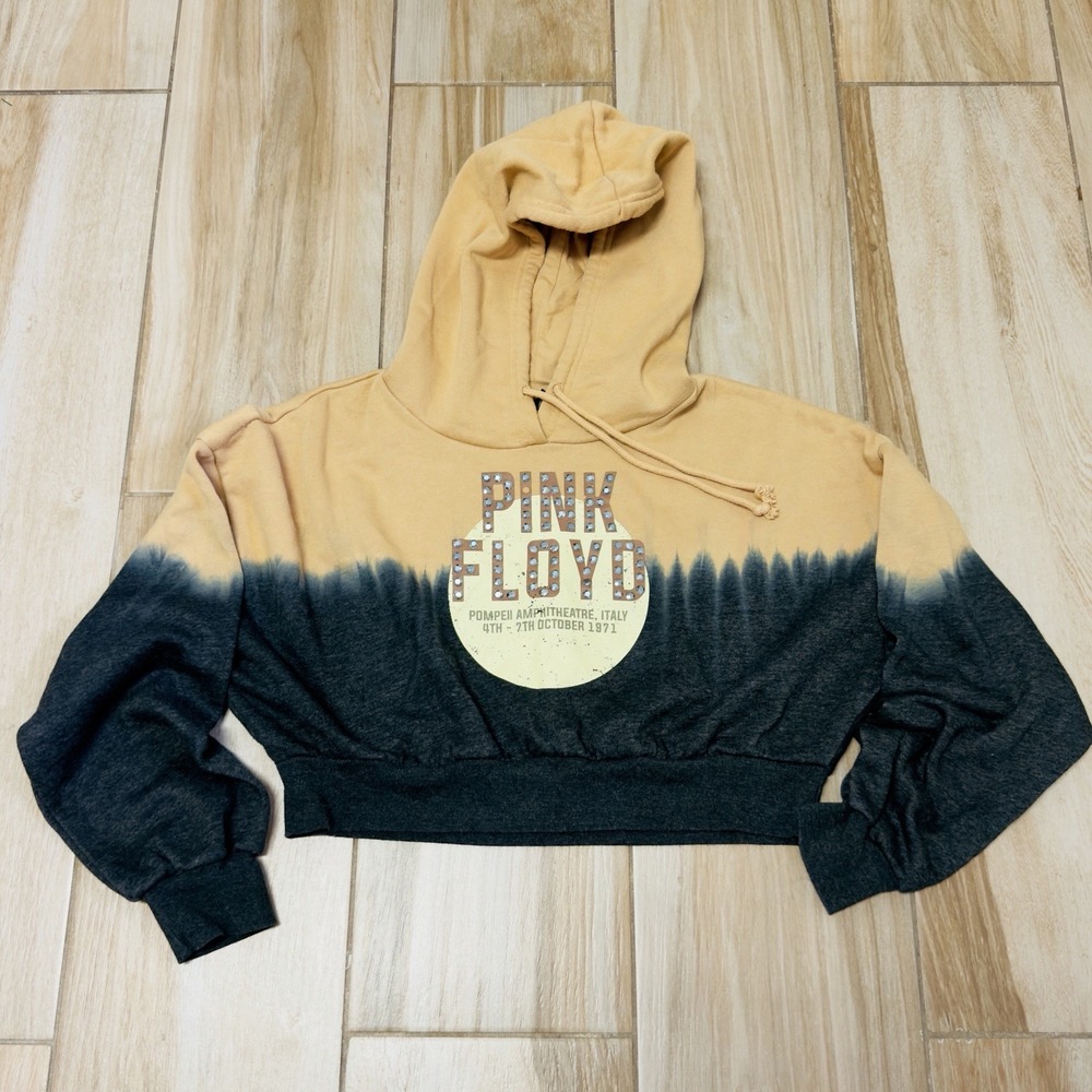 Pink Floyd Women's Studded Concert Hoodie Super Soft Faded Color Style Sz XLarge